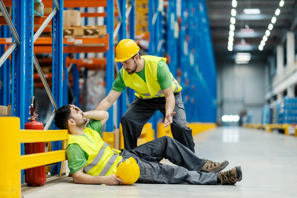 worker injured on the job portraying need for illinois workers compensation lawyer