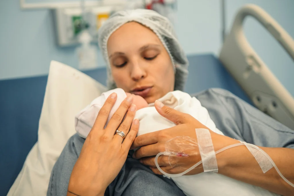 Mother and child supported by Chicago birth injuries lawyer after delivery