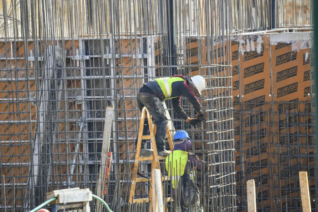 man working on site