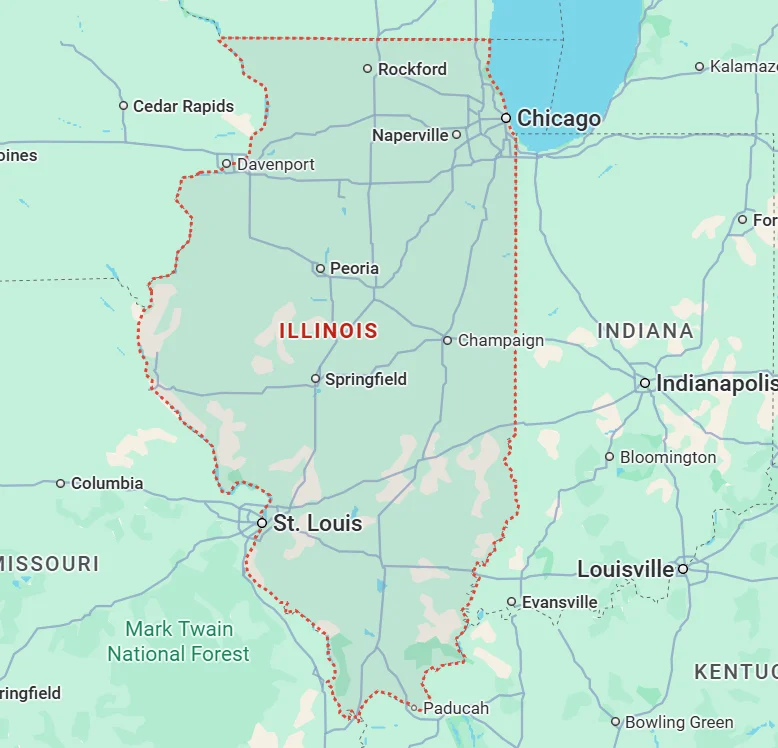 map of illinois